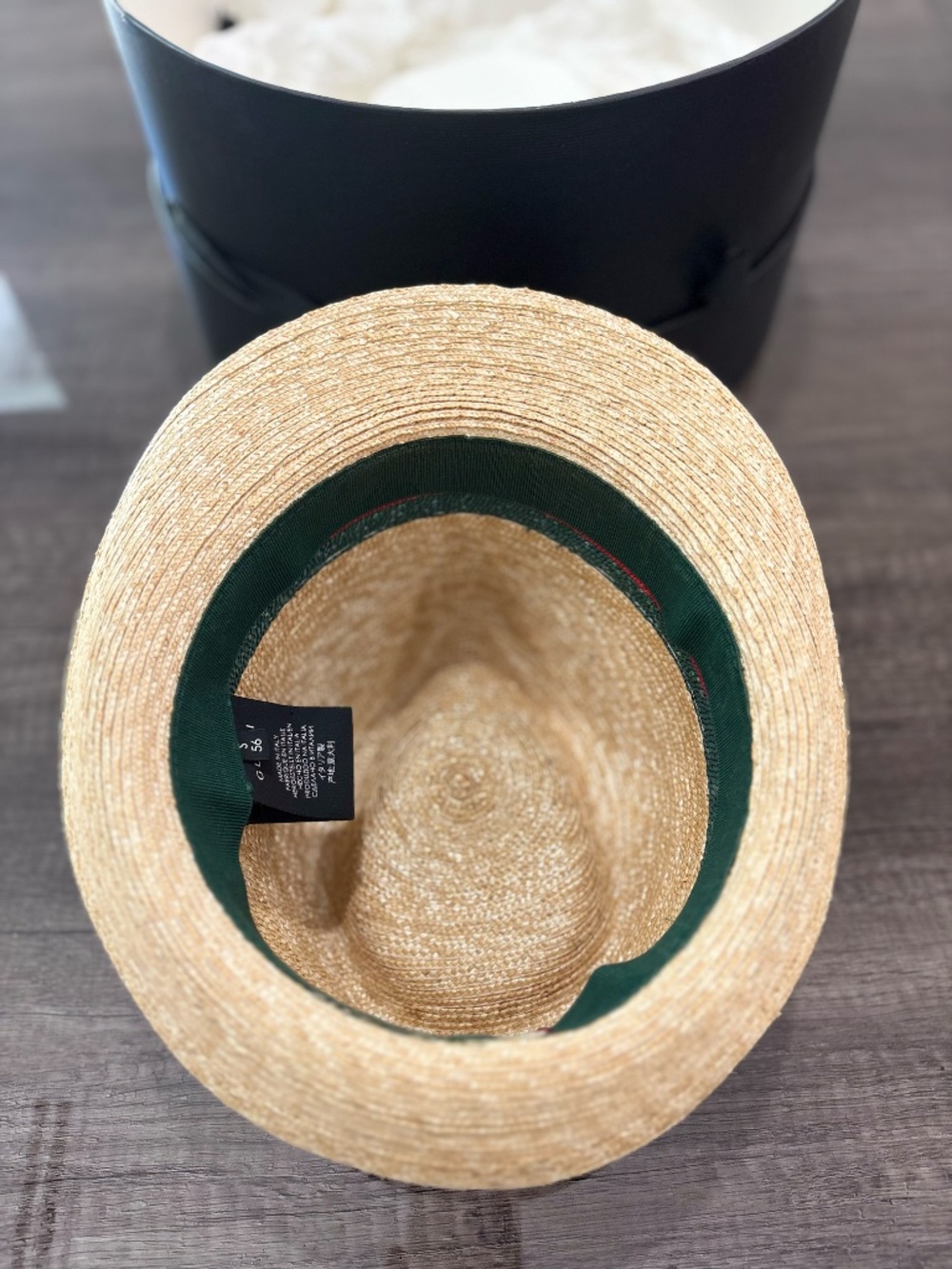 Gucci Straw Fedora with Web Stripe Band - Picture 7 of 7